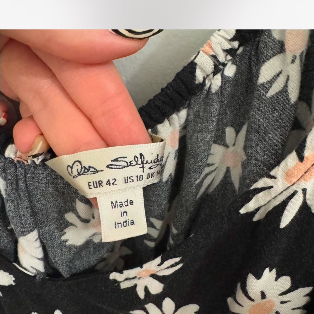 Miss Selfridge Black and White Floral Dress